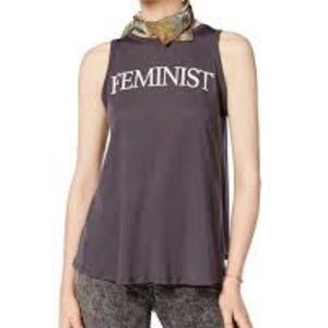 Carbon Copy Cotton Feminist Tulip Back Tank Top